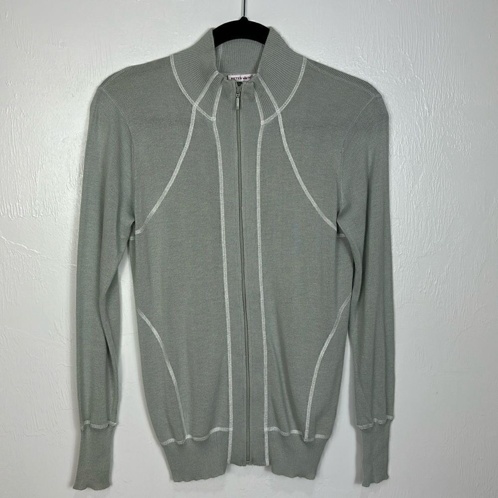 Peter Millar Element 4 Warmth Gray Viscose Blend Full Zip Jacket Size S - Picture 1 of 9